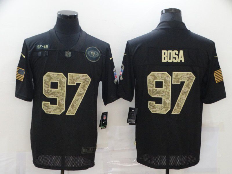 Men San Francisco 49ers #97 Bosa Black camo Lettering 2020 Nike NFL Jersey->san francisco 49ers->NFL Jersey
